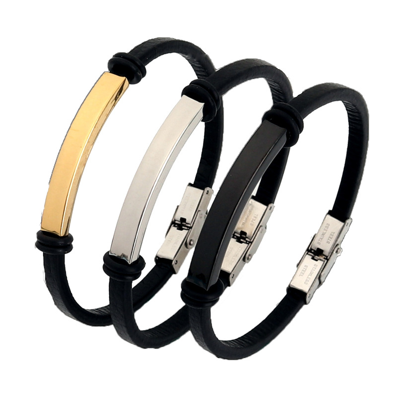 Coordinates Bracelet - 펑크 얇은 사용자 정의 텍스트 이름