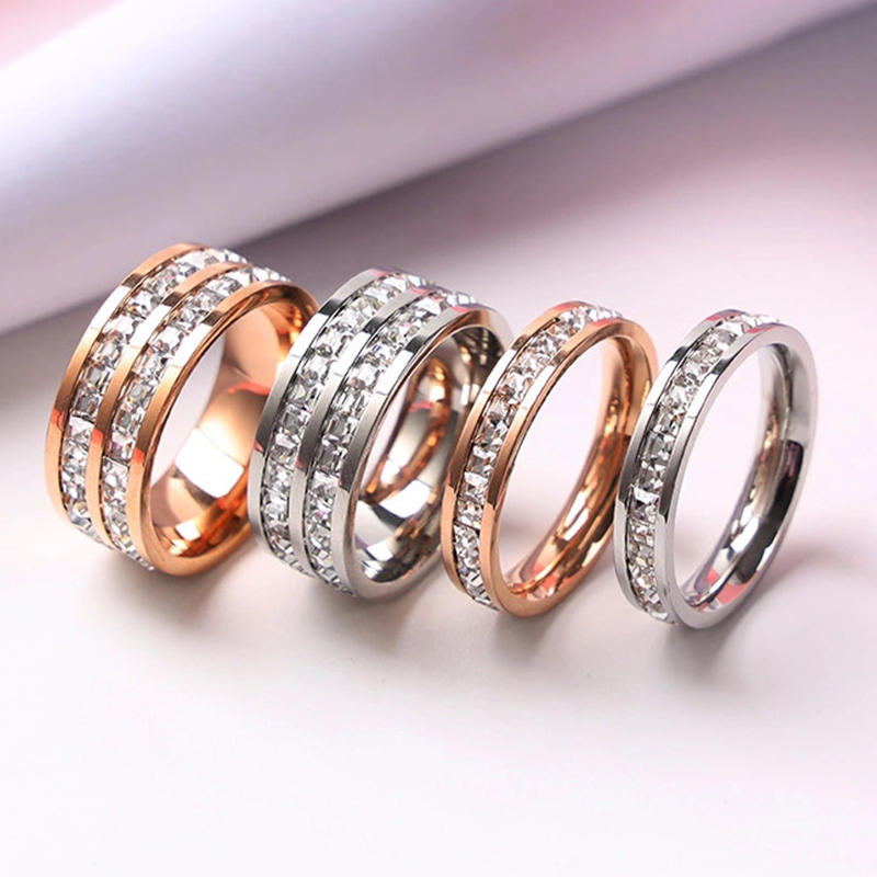 Initial Ring Custom - 럭셔리 로즈 골드 컬러 여성을위한 싱글