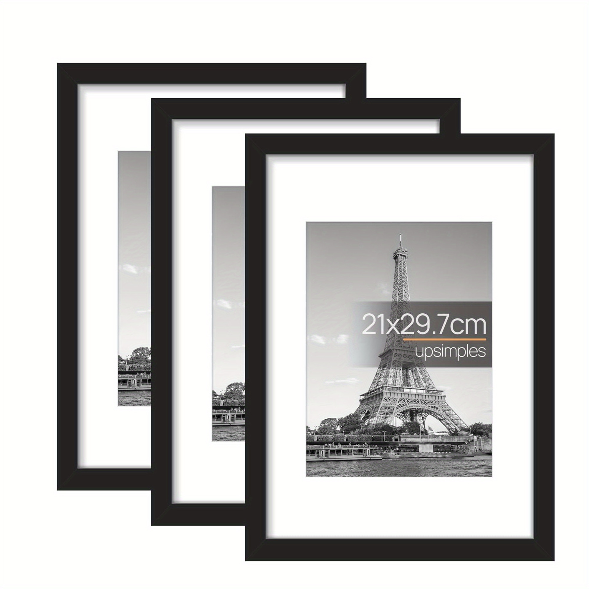 Engraved Wood Frame - 사진 벽을위한 3pcs 나무 사진 프레임
