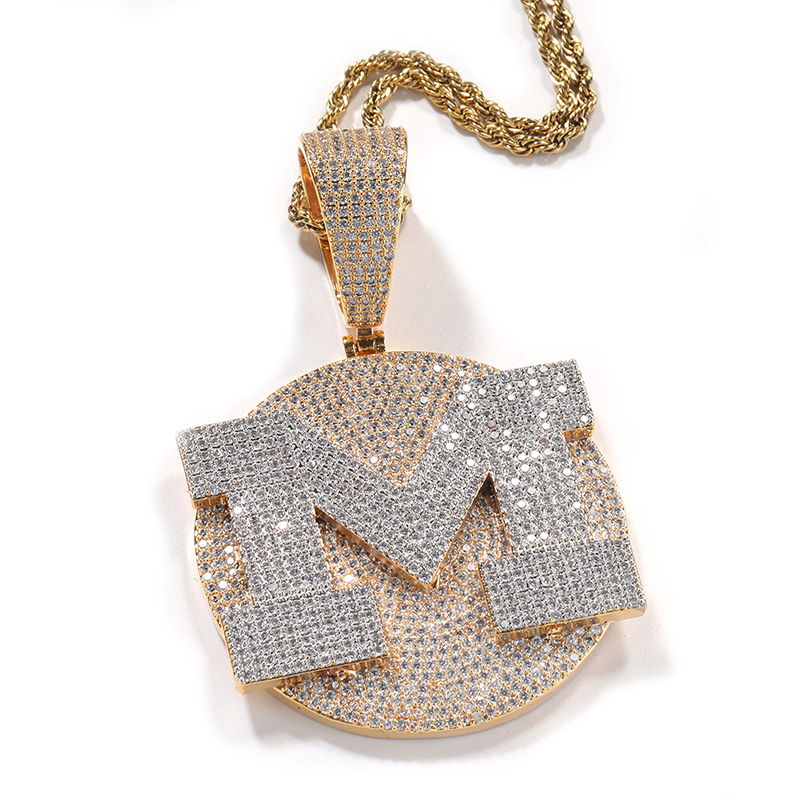 Name Necklace Custom - 남성용 커스텀 개성 큰 글자 이름