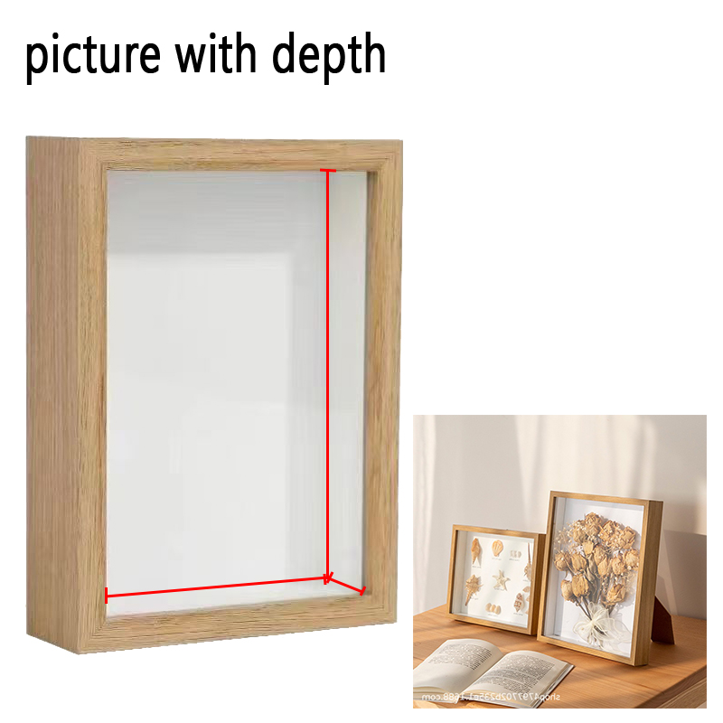 Engraved Wood Frame - 3D 나무 사진 액자 깊이 3cm