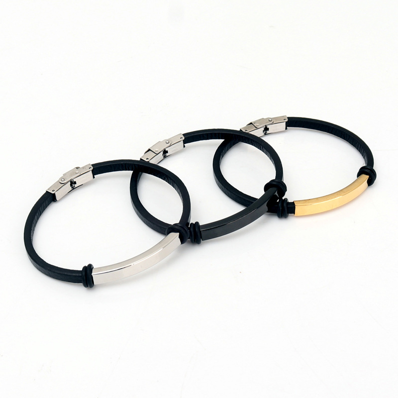 펑크 얇은 사용자 정의 텍스트 이름 조정 가능한 가죽  - Coordinates Bracelet 리뷰 및 가격