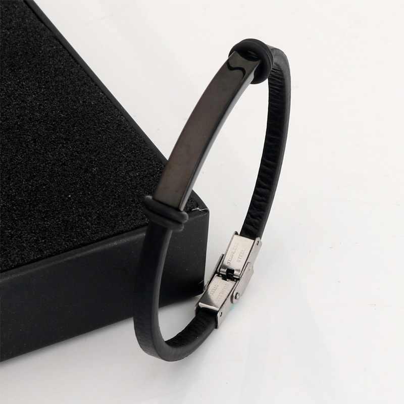 펑크 얇은 사용자 정의 텍스트 이름 조정 가능한 가죽  - Coordinates Bracelet 리뷰 및 가격