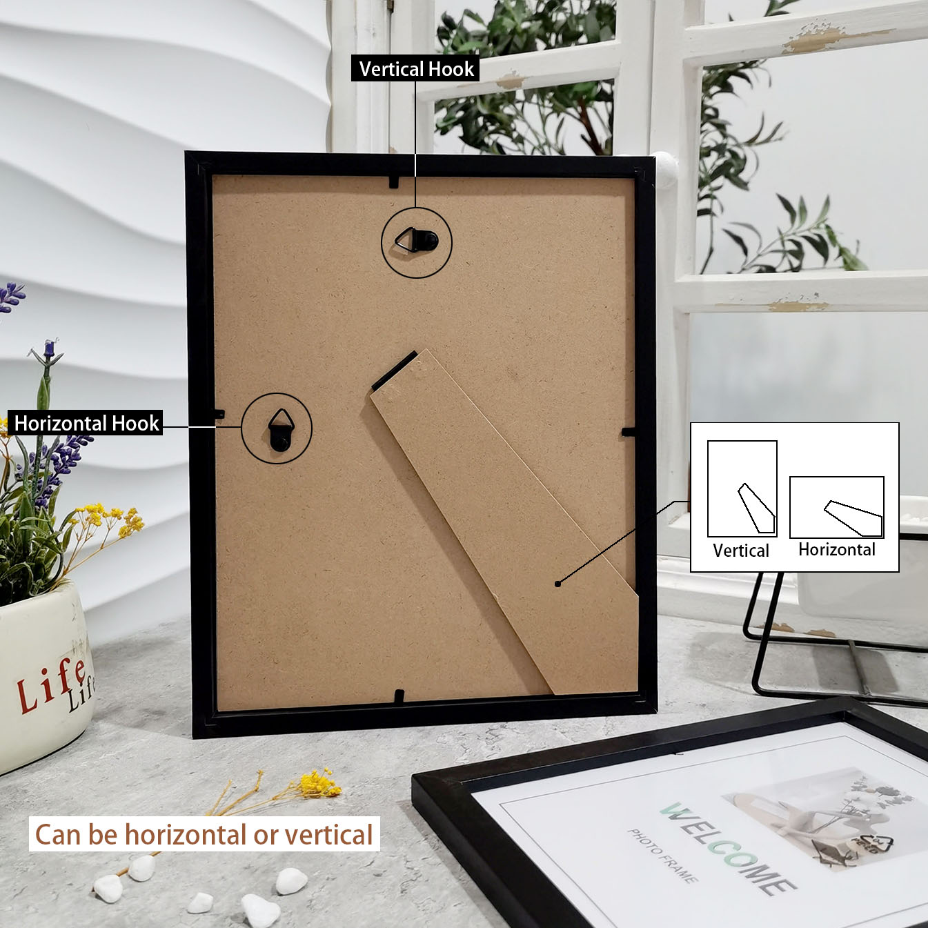 4개 세트 나무 사진 액자, 클래식 벽걸이/탁상용 디스 - Engraved Wood Frame 리뷰 및 가격