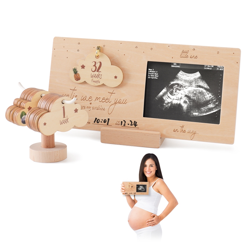 Sonogram 액자 아기 초음파 사진, 흐릿한 프레임 - Engraved Wood Frame 리뷰 및 가격