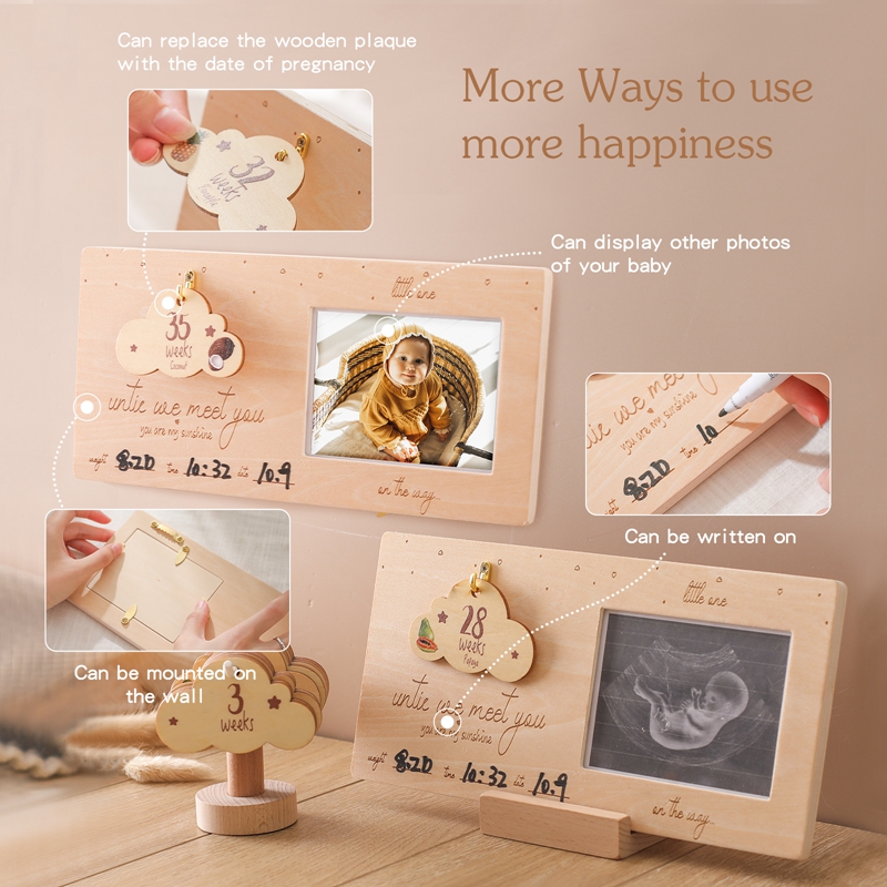 Sonogram 액자 아기 초음파 사진, 흐릿한 프레임 - Engraved Wood Frame 리뷰 및 가격