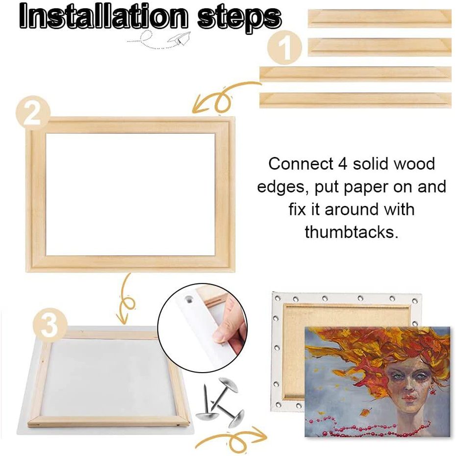 DIY 단단한 나무 캔버스 그림 프레임 키트 캔버스 인 - Engraved Wood Frame 리뷰 및 가격