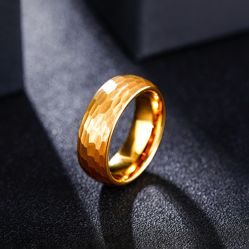 남성 여성을위한 망치로 쳐진 다각적 인 티타늄 반지 블 - Initial Ring Custom 리뷰 및 가격