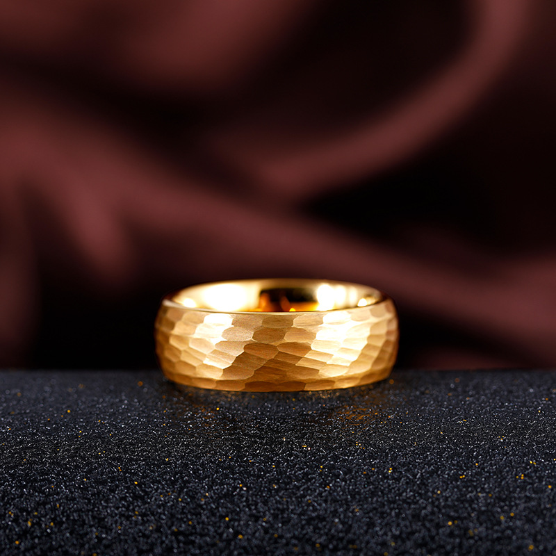 남성 여성을위한 망치로 쳐진 다각적 인 티타늄 반지 블 - Initial Ring Custom 리뷰 및 가격
