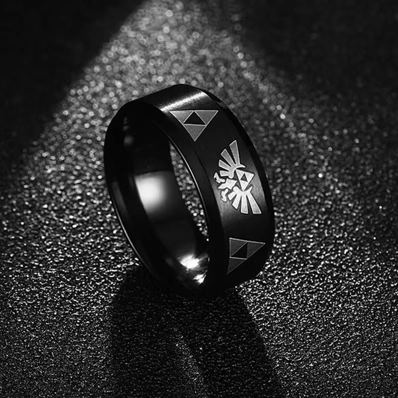 패션 애니메이션 Triforce 삼각형 밴드 반지 31 - Initial Ring Custom 리뷰 및 가격