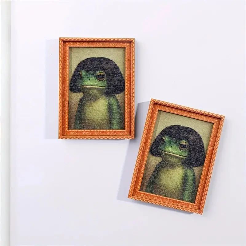 미니 나무 사진 프레임 개구리 냉장고 자석 재미있는 녹 - Engraved Wood Frame 리뷰 및 가격