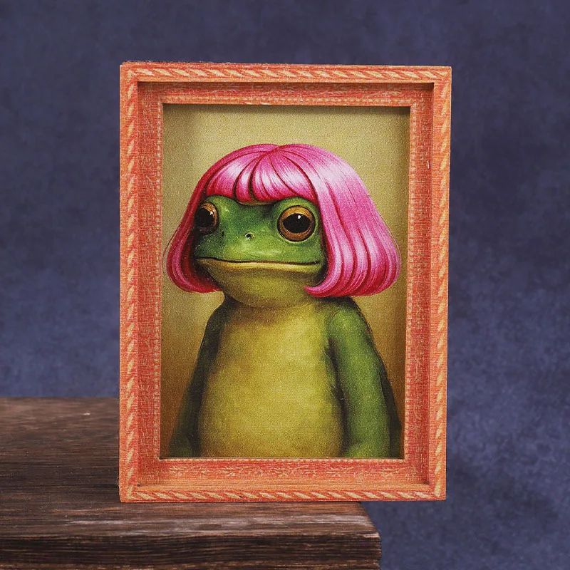 미니 나무 사진 프레임 개구리 냉장고 자석 재미있는 녹 - Engraved Wood Frame 리뷰 및 가격