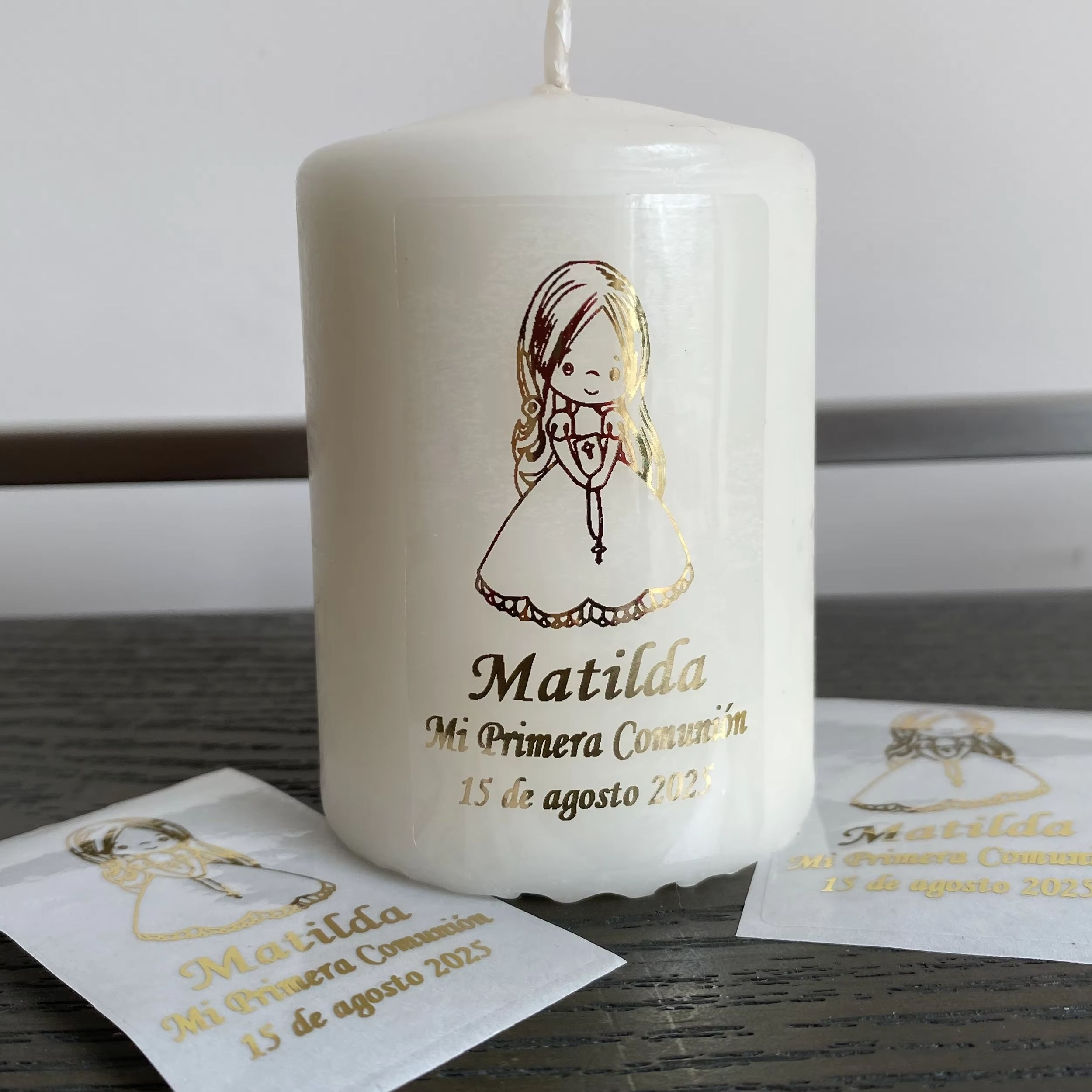 여자아이들 첫 영성체 맞춤형 스티커, 나의 첫 영성체  - Personalised Candle Label 리뷰 및 가격