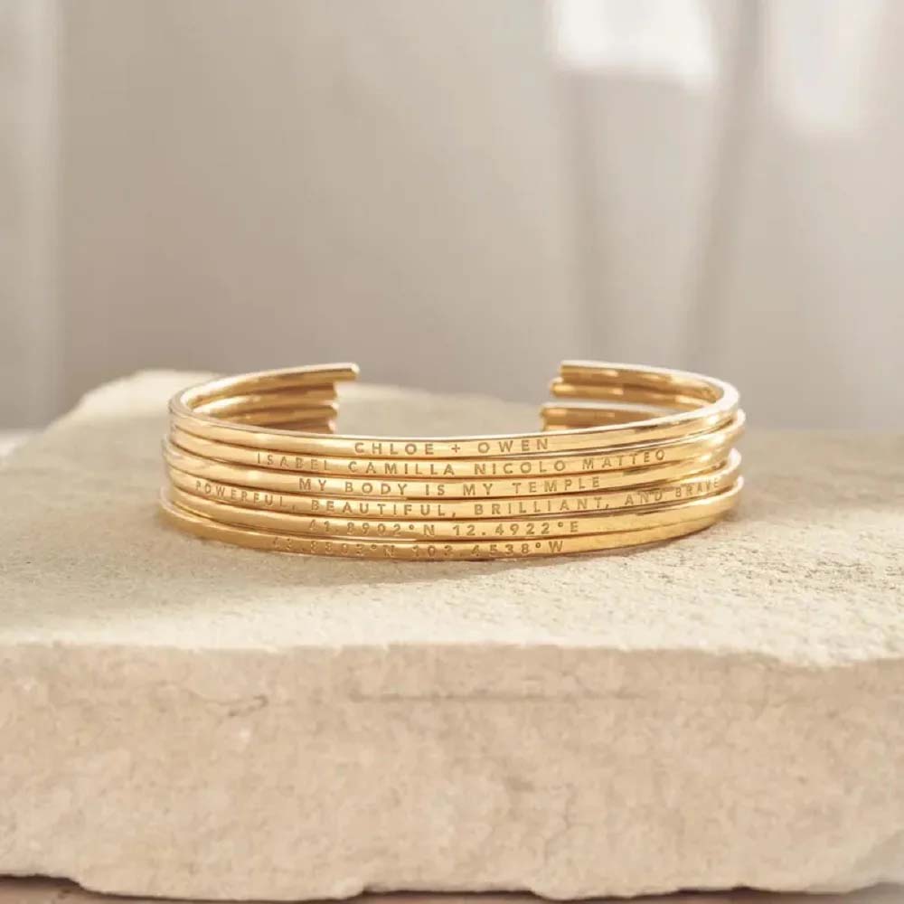 커플 새겨 넣기 이름 텍스트 사용자 정의 팔찌 여성을위 - Coordinates Bracelet 리뷰 및 가격