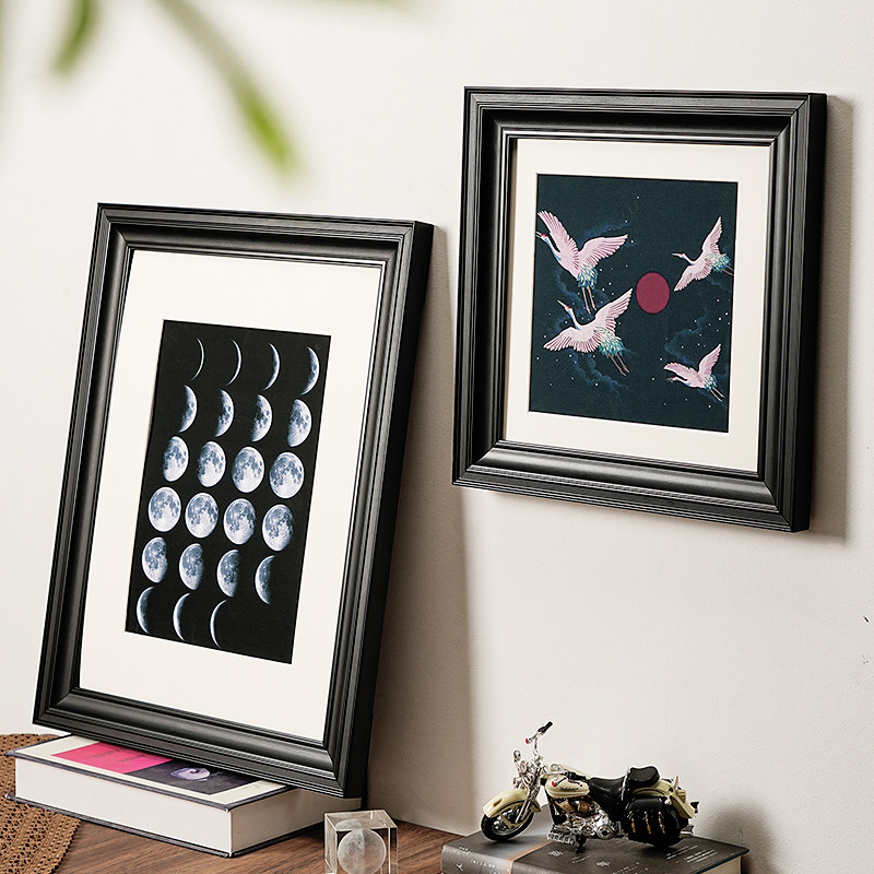빈티지 블랙 원목 사진 액자, 다양한 크기의 사진 프레 - Engraved Wood Frame 리뷰 및 가격