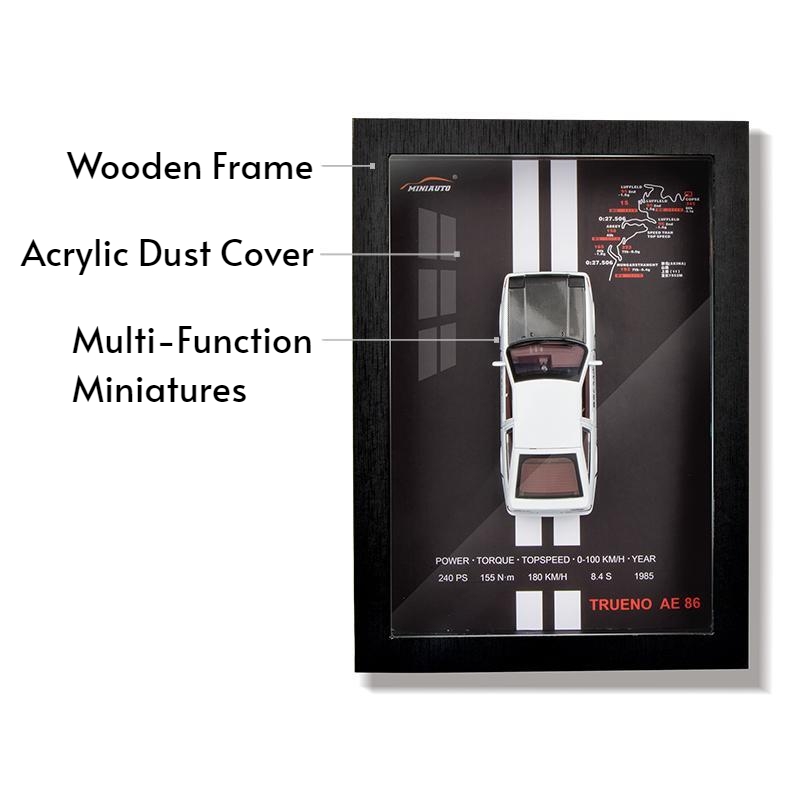 1/32 다이캐스트 금속 미니어처 장난감 자동차가 포함 - Engraved Wood Frame 리뷰 및 가격