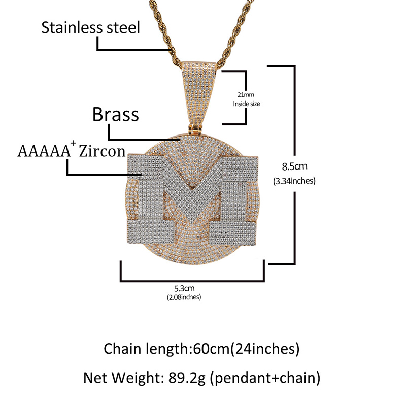 남성용 커스텀 개성 큰 글자 이름 라운드 펜던트 목걸이 - Name Necklace Custom 리뷰 및 가격