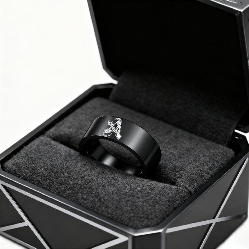 Letdiffery 사용자 정의 새겨진 이니셜 A ~  - Initial Ring Custom 리뷰 및 가격