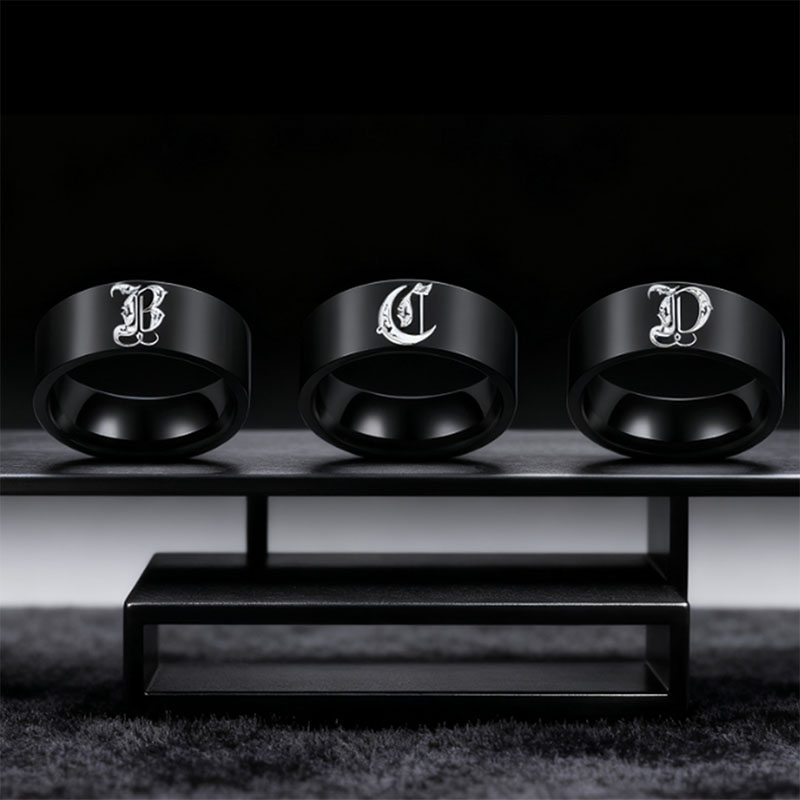 Letdiffery 사용자 정의 새겨진 이니셜 A ~  - Initial Ring Custom 리뷰 및 가격